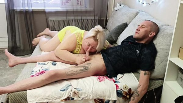 Watch this complete scene titled : StepMom Gives Deep Throat Blowjob and Swallows Every Drop of Cum