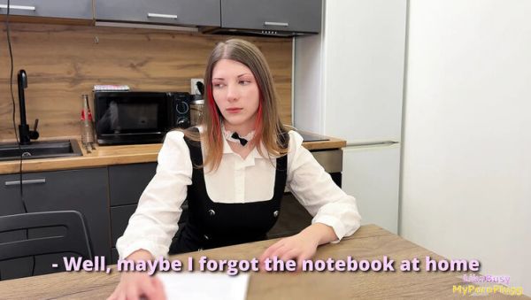 View the uncut scene : Teacher rewards horny schoolgirl with good grades for rough fuck