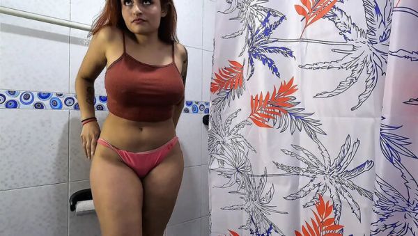 Watch full video : Stepbrother Caught Her Showering, She Begged for My Cum