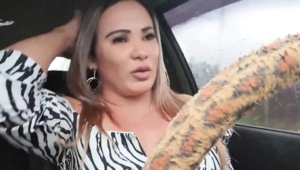 Watch the uncut clip titled : Huge Tits Latina MILF Takes A Creampie After A Car Ride