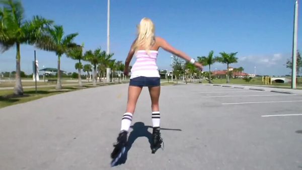 Stream this uncensored movie of : Blonde athletic babe works out her tight pussy and gets fucked hard