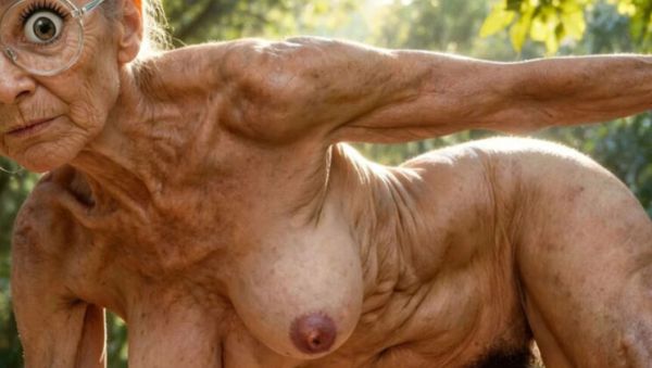 Enjoy watching this uncut movie of : Hairy MILF Yoga Teacher Shows Pussy in Nude Outdoor Class