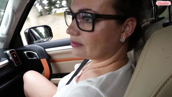 Play HD clip called : Busty Slut Wife Sucks Stranger's Massive Cock in Car, Greets Her Cuckold Hubby
