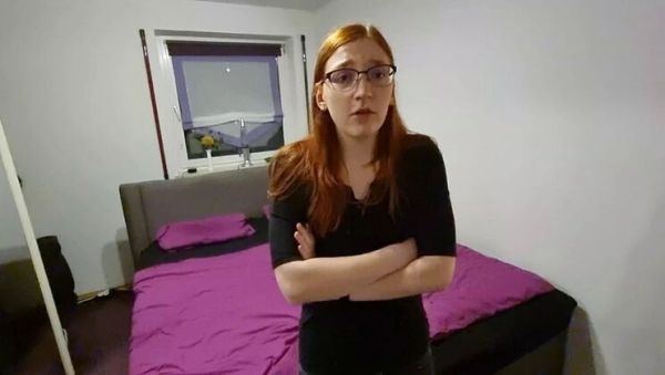 View the uncut movie of : Redhead Teen with Massive Tits Sloppy Blowjob & Creampie for Her Ex