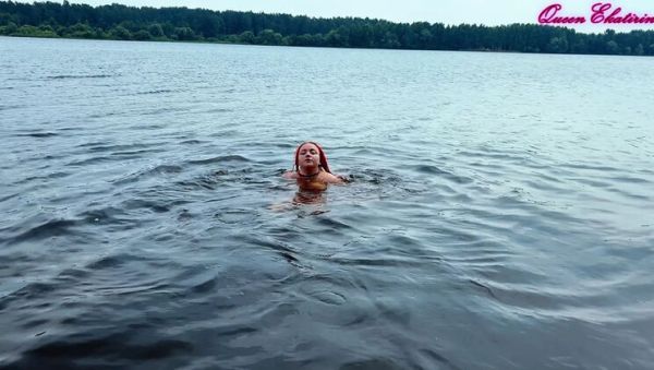 Watch uncut movie titled : Russian Goddess QueenEkatirin Fucks Hard by the River