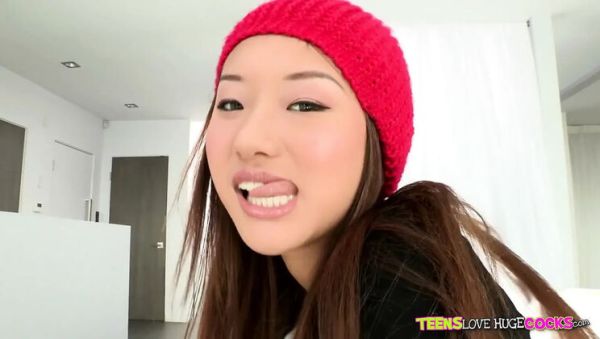 View HD video : Hot Asian Teen Alina Li Takes Monster Dick Doggy Style on Bed