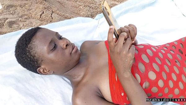 Enjoy watching HD clip titled : 18 Year Old Ebony Teen Gets Fucked Hard on the Beach