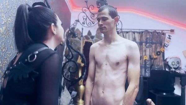 View the full movie of : Mistress Zeida Spanks Balls with Heavy Dildos – Cruel CBT Gagging
