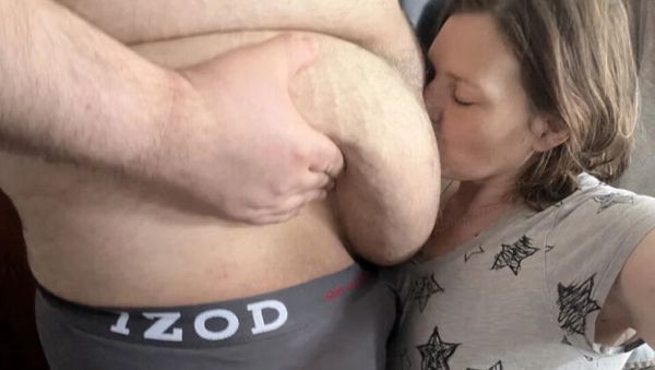 View hardcore scene titled : Big Dick Diving Into a 440lb Man’s Fat Pad to Suck His Buried Cock